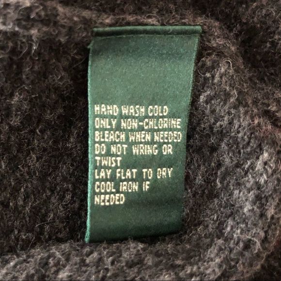 Lauren Ralph Lauren Jacket Lambswool Houndstooth Charcoal Grey Long Sleeve Zip - Picture 9 of 10